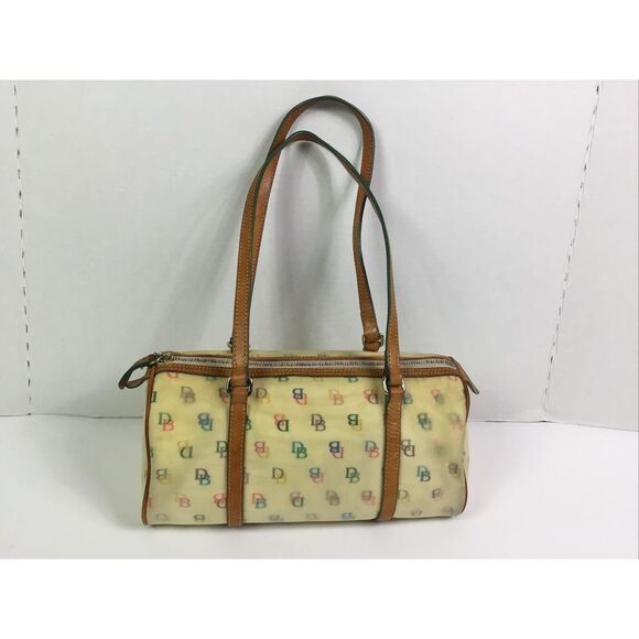 Dooney & Bourke Handbags - Vintage Dooney &‎ Bourke Shoulder Hand Bag Coated Canvas  Logo Pocketbook Purse